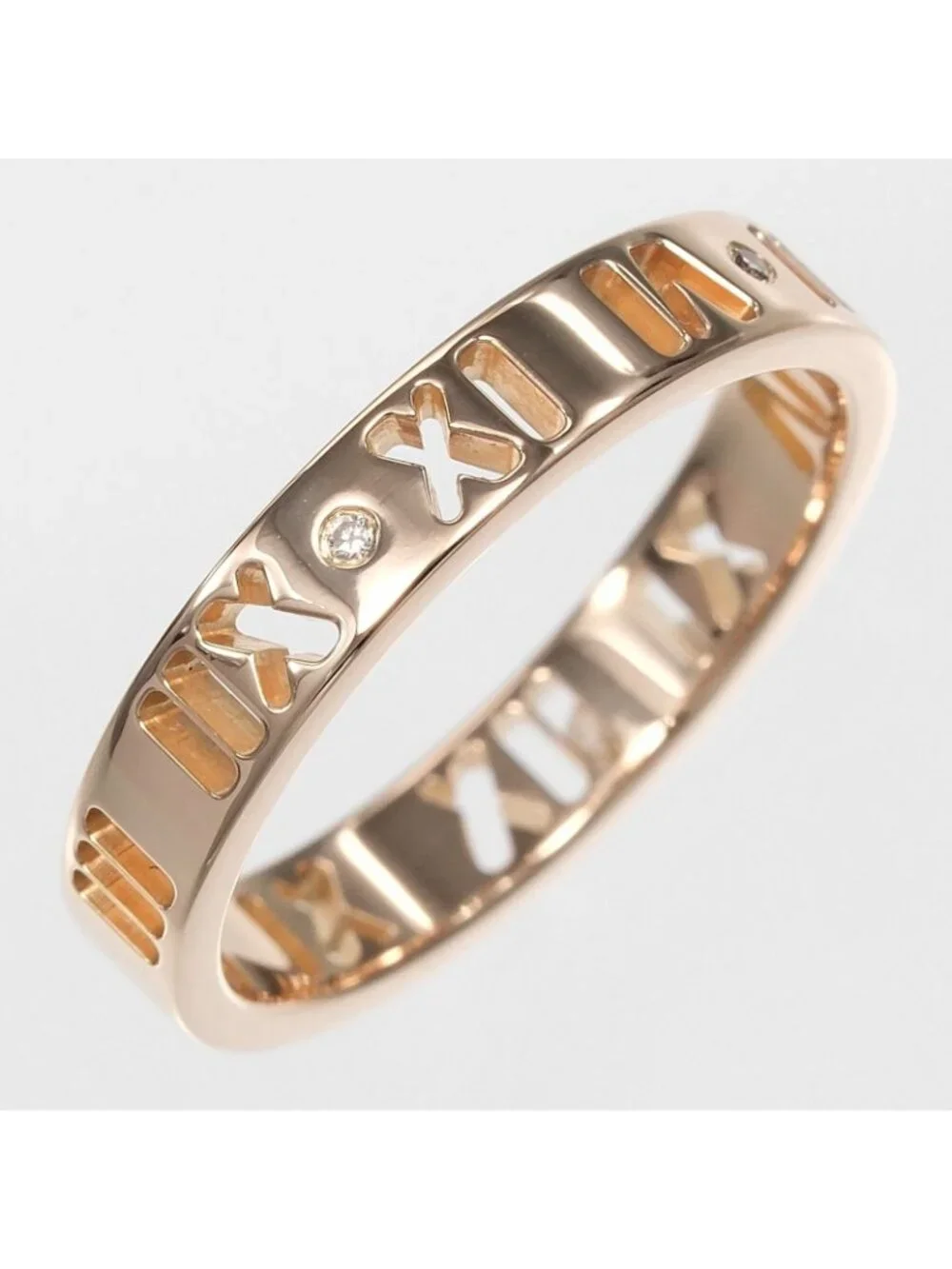 Tiffany & Co Pierced Atlas 18k Yellow Gold Diamond Ring
